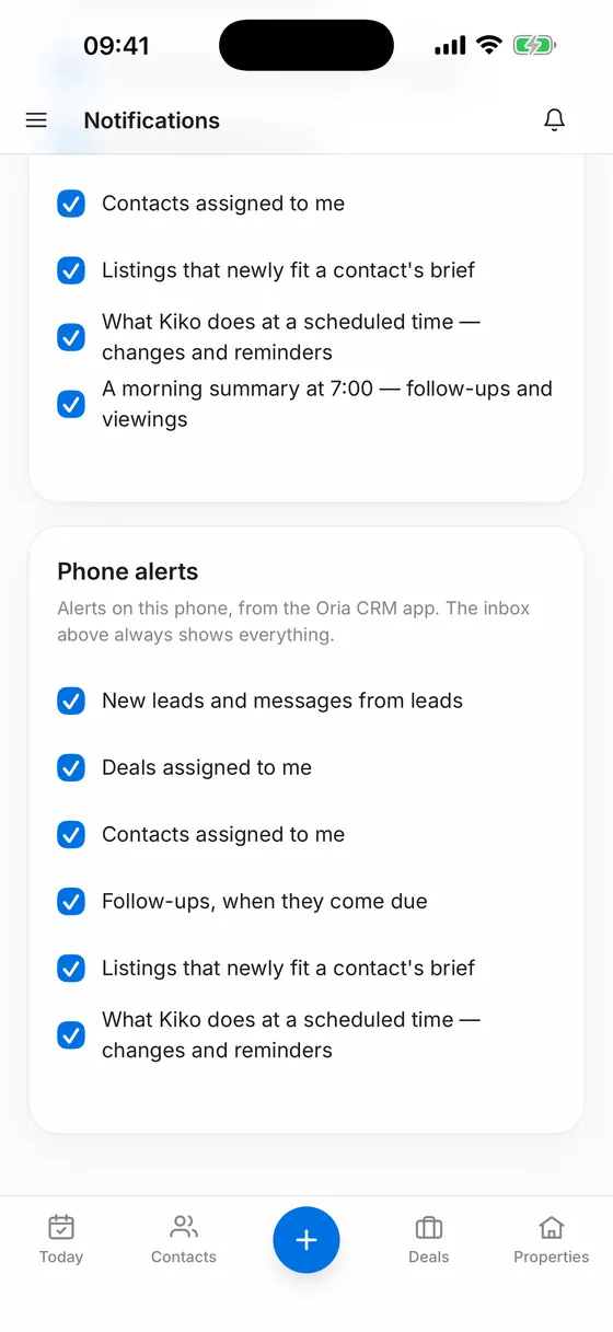 Phone alerts